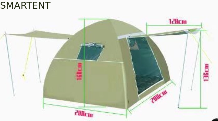 De grote 4 Persoons Opblaasbare Openluchttenten verzilveren van de de Koepellucht van Colated 210T Tent 200X200X150CM leverancier