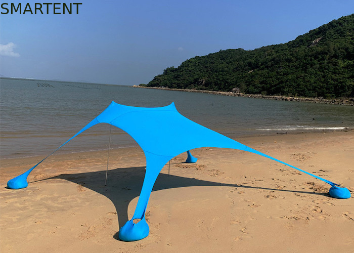 Blauwe Leica-van de de Zonschaduw van het Polyester Pop Omhooggaande Strand de Tent Uvbescherming 210X210X170CM leverancier