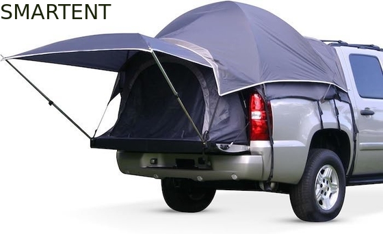 72'inch Grey Pickup Camping Tent 4-Season 2-Person Glasvezel Stang Waterdicht Gecoat Polyester Met Mesh Windows