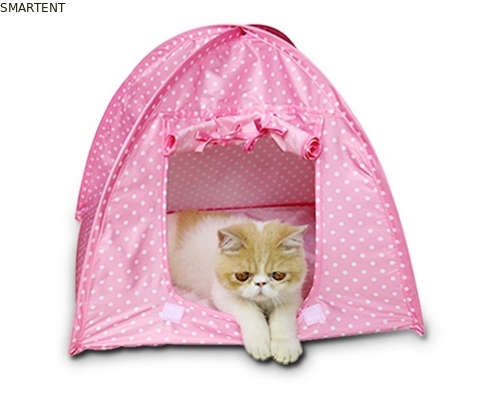 Lichtgewicht Kleurrijke Polyester Waterdichte Cat Tent Cute Pet Supplies 43x43x41cm